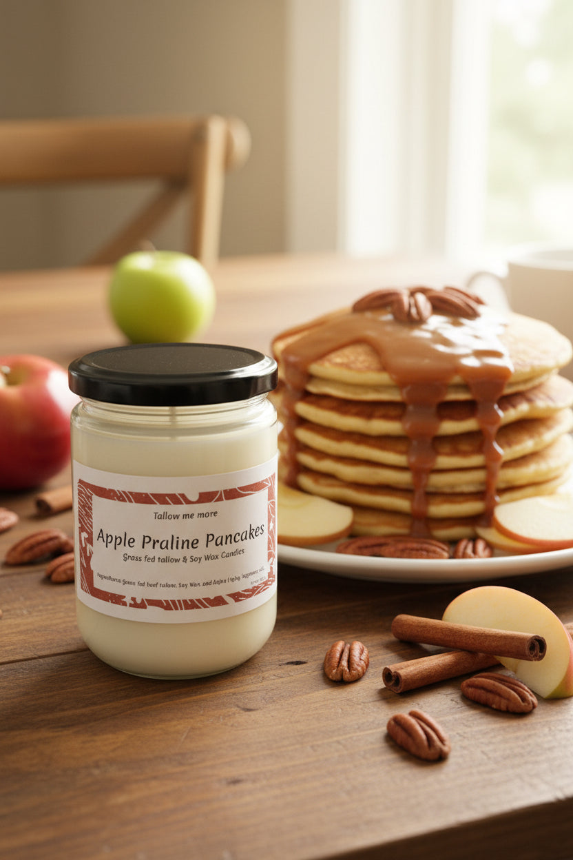 Apple Praline Pancakes candle