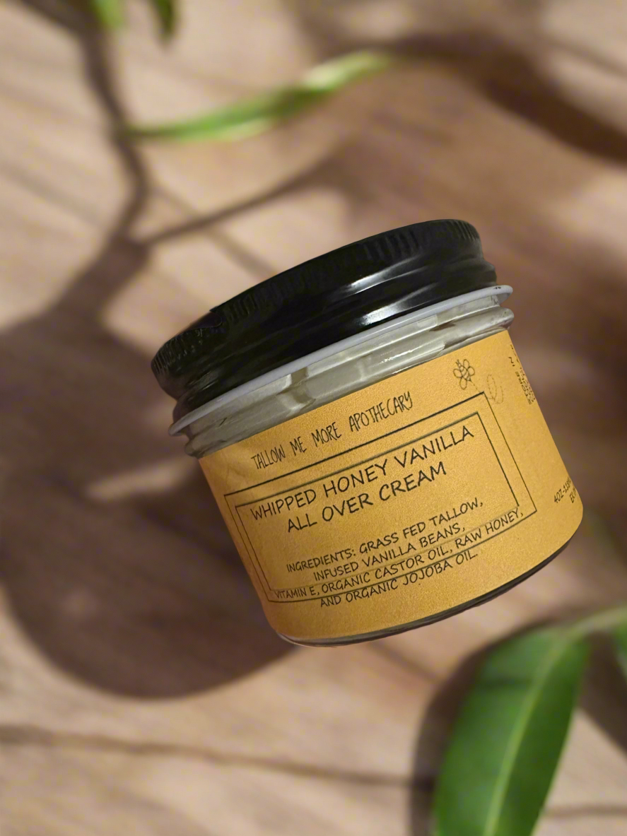 Infused Vanilla Honey Vitamin E Tallow Cream